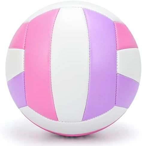 SARETAS Volleyball Soft Beach Volleyball Tamanho oficial para brincadeiras externas/internas, bolas coloridas para jovens adolescentes menina e crianças, pratique vôlei com agulhas de bomba para o quintal