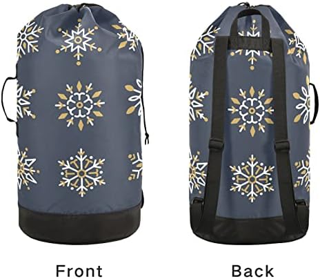 Feliz Natal Backpack Backpack Saco de roupa pesada com alças de ombro Viagem Bolsa de roupa dobrável para armazenamento doméstico