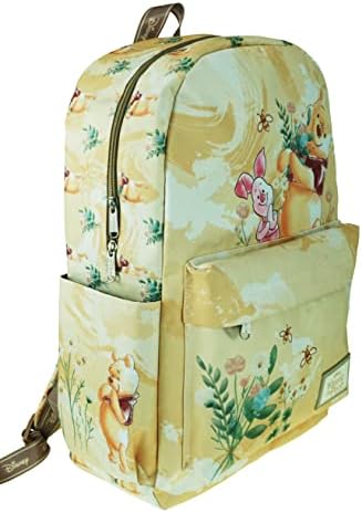 KBNL Classic Disney Winnie The Pooh Backpack com compartimento de laptop para escola, viagens e trabalho, multicolor