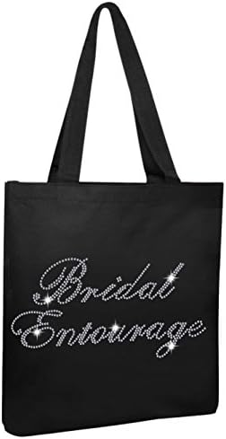 Varsany Black Luxury Crystal Bride Tote Bag Saco de festas de casamento Algodão