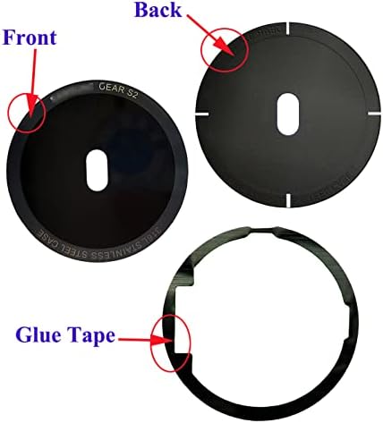 UbrokeiFixit Gear S2 3G R730 traseiro lente de vidro traseiro Substituição de caixa para Samsung Gear S2 3G SM-R730,