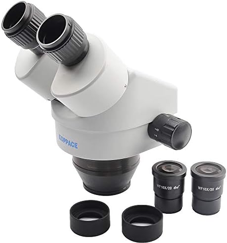 Amplificação Koppace 3.5x-45x, lente de microscópio binocular, 10x/20 ocular, microscópio de microscópio industrial microscópio estéreo binocular