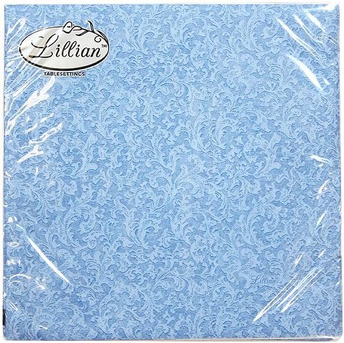 LILLIAN TABLESETTINGS LUMANCO BLUE TEXTURS PAQUERS PAPEL | Pacote de 40 guardanapo, 13 x 13
