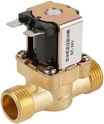 Válvula solenóide de latão BSPP G1/2, válvula de regulação da pressão de 24V DC N/C 2 Vias normalmente fechadas, ar, diesel