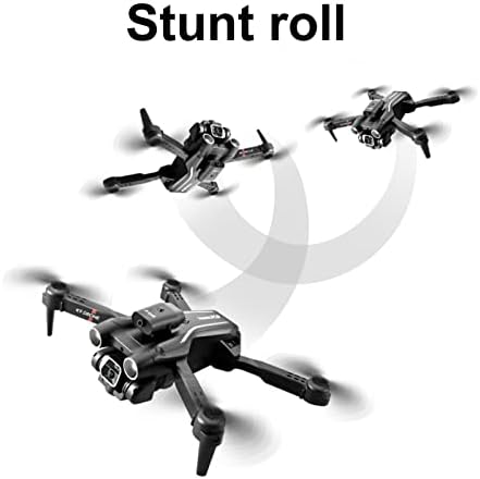 Aeronaves de drone, quadcopter com drone com câmera 4K 1080P, Dobrando o Modo sem cabeça Drone Omnidirectional Secenting Purning & Double Lens, HD Baixa transmissão de latência
