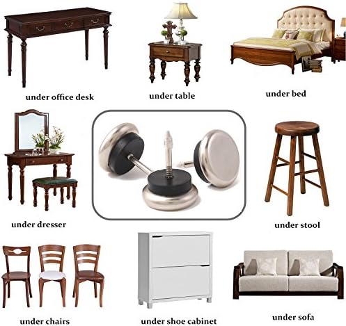 DIA Nail On Furniture desliza para cadeiras, mesas - Furnigear Nickel Base Móveis Almofados Unhas - Permitir que as cadeiras deslizem