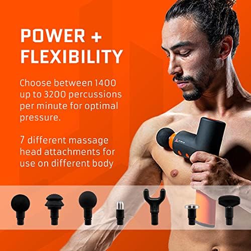 Jawku Muscle Blaster V2 Pistola de massagem de percussão sem fio, estimulação portátil recarregável, vibração e massageador