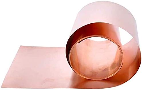 Z Criar folha de cobre de placa de latão de design 99,9% folha de metal de cobre Cu Foil 0. 05x100x1000mm para artesanato aeroespacial, 0,06 mm*100mm*1m de folha de cobre de metal