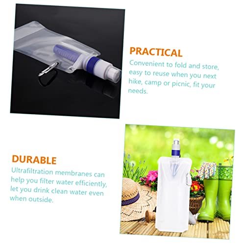 Inoomp Water Filter Bag Waterbottle com palha de palha de palha de palha garrafa de água filtrada ou bebidas planas viagens
