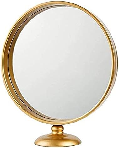 Espelho de molho de espelho cosmético, espelhos de mesa com suporte, HD Round Simple European Style Finishing Suit para banheiro ou