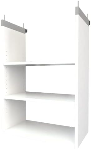 Organize um sistema de armário de bordo de prateleira de prateleira de 60 de 60, branco, branco