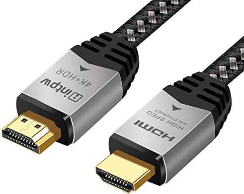Cabo INTPW HDMI 10 pés, cabo HDMI 4K, HDMI para o cordão HDMI suporta 4K@60HZ UHD FHD Channel de retorno de áudio para