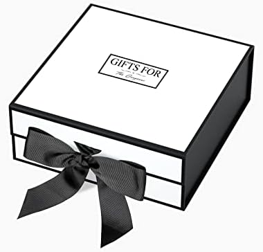 Caixa de presente de Jiawei 13x12.1x4,5 polegadas, caixas de presente de luxo com tampa e fita, caixa de presente de papelão duro magnético, caixa de proposta de dama de honra dobrável, caixa decorativa para presentes, casamento, aniversário