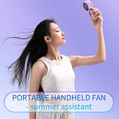 Fan de mão ERHIGHER Handheld - Compacto portátil portátil Baixo ruído de refrigeração rápida Fã recarregável fã de mão de