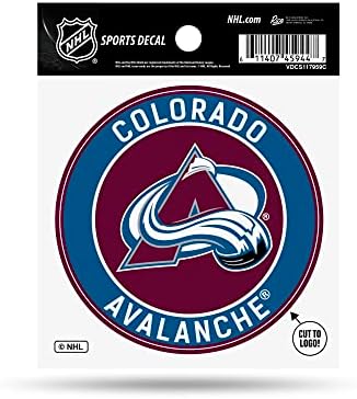 Rico Industries NHL Hockey Colorado Avalanche Alternate 4 x 4 decalque esportivo