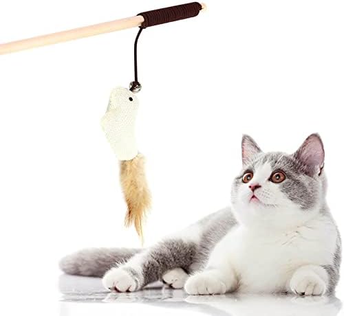 Gato provocação de brinquedos de gato bastão de gato suzuki provocando gato bastão de madeira bastão de madeira dors