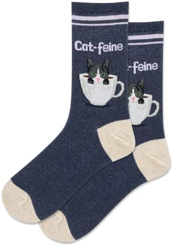 Hot Sox Womens Cat-F-Feine Socks