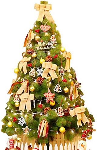 Árvore de Natal artificial de luxo de Yumuo, cena criptografada da agulha de pinheiro decorada de pinheiro de natal para decoração