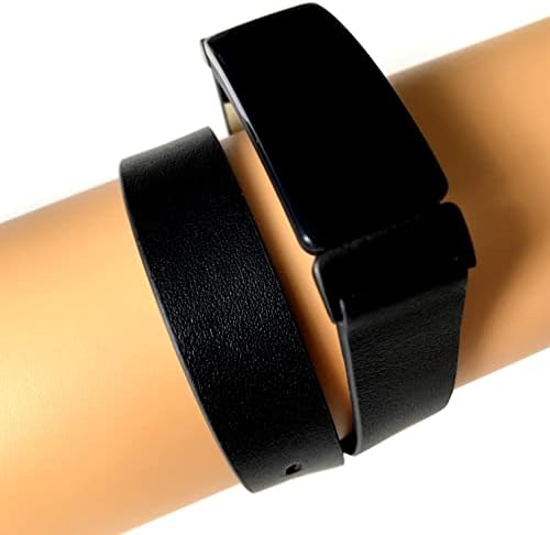 Nickston Black Double Wrap Band compatível com Fitbit Inspire 2, Inspire HR e Inspire Fitness Tracker duas vezes em torno da pulseira de pulseira de pulso