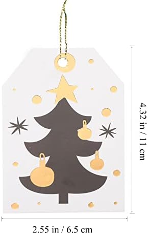 Besportble Christmas Decorations Christmas Kraft Paper Gift Tags: 18pcs Santa renaas tem temas pendurados com rótulos de christmas
