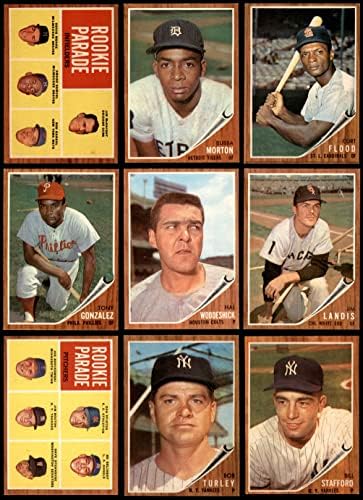 1962 Topps Baseball High Number Complete Conjunto Ex/Mt