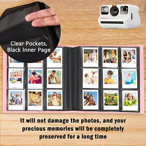 Álbum de fotos para Polaroid Go Instant Mini Camera, 432 Bolsões Álbum de Foto para Polaroid Go Camera and Film,