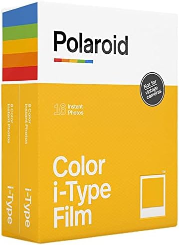 Câmera instantânea polaroid agora i -tipo I - Black & White + Polaroid Color I -Type Film + Black Album + Neck Strap - Pacote de presentes