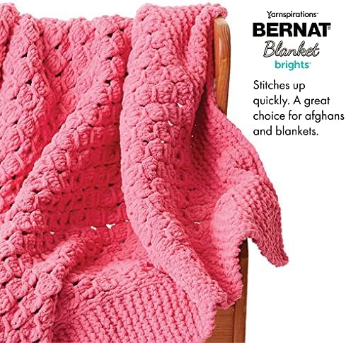 Bernat Blanket Brights Bus School Yarn Amarelo - 2 pacote de 300g/10,5 onças - poliéster - 6 super volumoso - 220 jardas - tricô/crochê