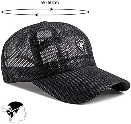 Militar BA Militar Men Mesh Hat Hat Baseball Cap ajustável Hat-6-Black