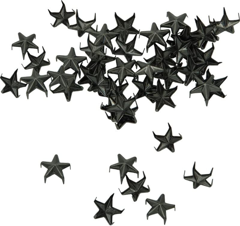WhyHKJ 10mm 50pcs Diy Metal Star Studs Claw Rivets Punk, ouro, ouro