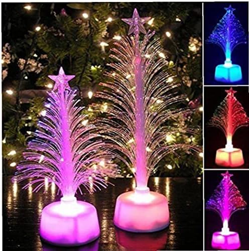 Luz de ornamento de areia de natal, luminária iluminada árvore de natal mini natal noturno de decoração de natal