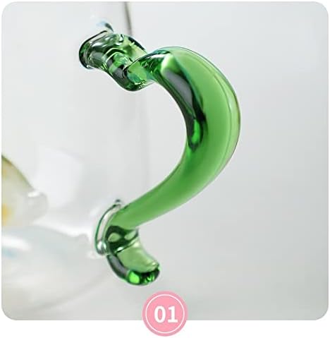 Qiansheng 3d caneca borossilicato de vidro de vidro fofo animal dentro de xícara de xícara de desenho animado xícara de
