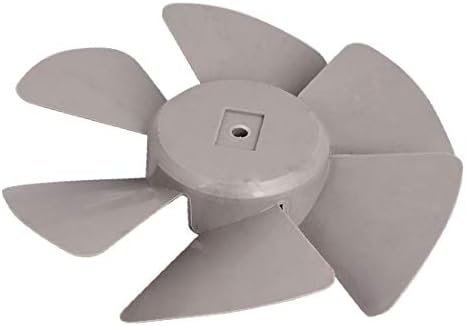 X-Dree 9cm eixo 23cm diâmetro externo 6 palhetas ventilador de resfriamento de plástico cinza (9cm eje 23cm diámetro exterior 6