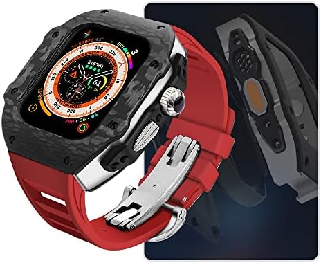 Kit de modificação de luxo Neyens para Apple Watch Ultra 49mm Case de fibra de carbono para iwatch 8 7 6 5 4 SE 45mm 44mm