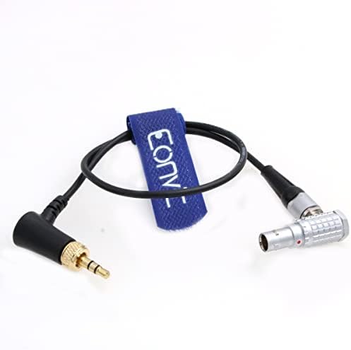 EONVIC 3,5 mm de travamento do cabo TRS de ângulo reto a 5 pinos Cabo de Timecode de ângulo reto para Arri Alexa LF/SXT/Mini LF/mini