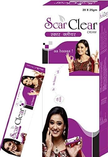 Buffo Scar Clear Cream Herbal Ayurvédico Fórmula para manchas escuras pacote de cicatrizes de 3, 75gm