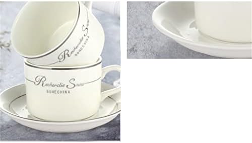 LDCHNH European Ceramic Cup Cop Coffee Centro de café Copo de 6 peças Conjunto de chá de chá de flores de flores domésticas Caneca de colher