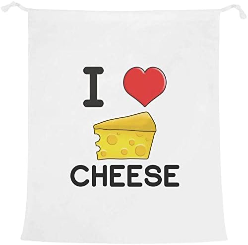 'Eu amo queijo' lavanderia/bolsa de lavagem/armazenamento