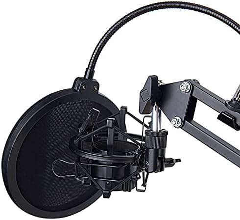SJYDQ Microfone de tesoura Braço e braçadeira de montagem de mesa e escudo de pára -brisas e montagem do filtro NW