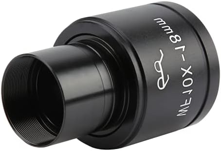 Salutuy Hight Eyepiont lente ocular, ampliação da lente ocular do microscópio 10x campo de vista 18mm compacto fácil
