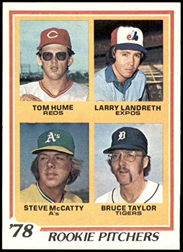 1978 TOPPS 701 Os arremessadores novatos Tom Hume/Larry Landreth/Steve McCatty/Bruce Taylor Cincinnati Reds/Expos