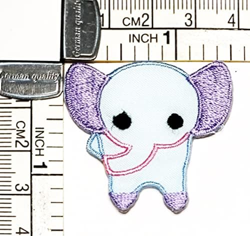 Kleenplus Mini Blue Elephant Cartoon Ferro bordado em costura em crachá para jeans jaquetas chapéus mochilas camisetas