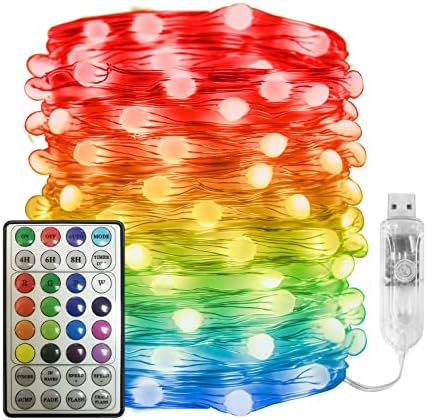 Luzes de fadas de mudança de cor USB Vanthylit, luzes Twinkle RGB LED com timer, luzes de fadas multicoloras para quarto