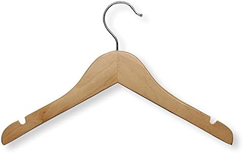 Honey-Can-Do Kids Wood Shirt Hangers- 5 PK HNG-01224 NATURAL
