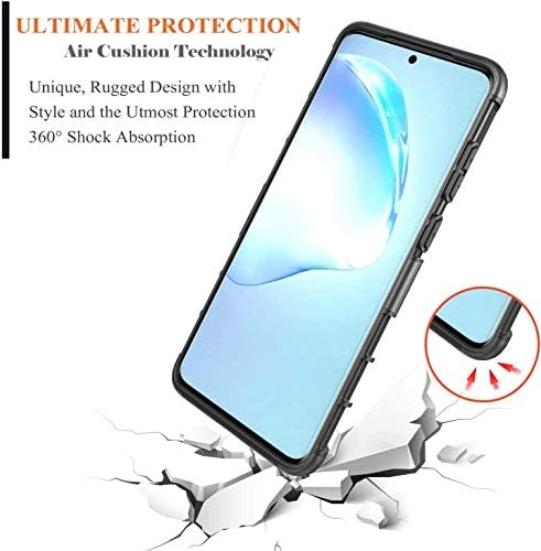 Caixa do coldre do clipe de cinto da NZND para Samsung Galaxy S20 Plus /S20 Plus 5G, Kickstand integrado, Proteção de proteção para protetora pesada Caixa de telefone Rugged Combo Combo Combo Combo