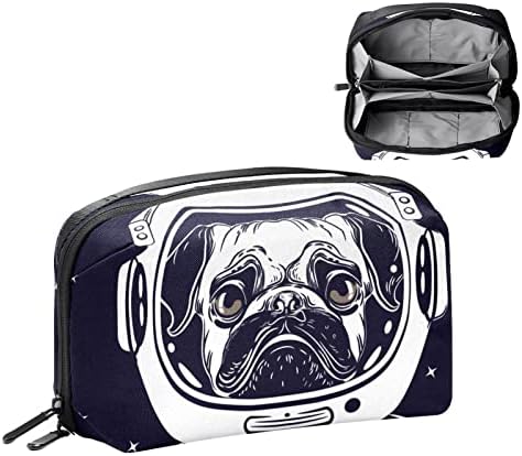 Organizador de eletrônicos, espaço de cachorro de cachorro infeliz com um organizador de cabos de viagens pequenas, bolsa de estojo técnico compacto para acessórios eletrônicos, cabos, carregador, USB, discos rígidos