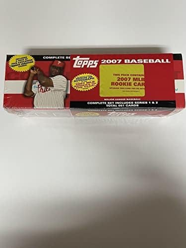 2007 Topps Baseball Factory Sealed Baseball Conjunto Série 1 e 2 com variações de novato - Cartões de novato cortados de beisebol