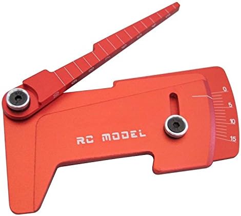 HobbyPower CNC Suspensão de suspensão de altura e ferramenta de bitola de curvatura vermelha para 1/10 RC Car