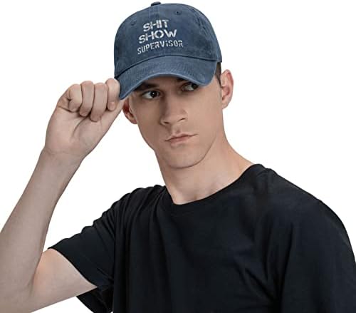 Qvxhkp merda show supervisor chapéu mulheres pai chapé chapéus legais azul marinho