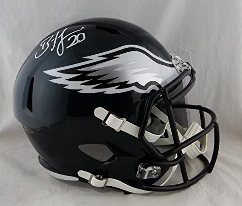 Brian Dawkins autografou o capacete de velocidade em tamanho real - JSA W Auth *White - Capacetes NFL autografados